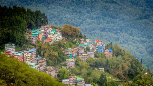 Photo of Bird's eye view of Gangtok, the capital city of Sikkim, India