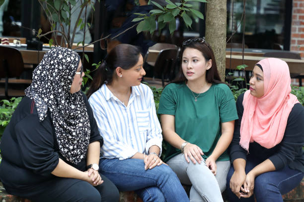 istock Group of young Asian woman talking chatting 962100646