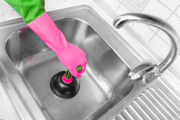 istock Rubber pump for cleaning the sink. 962101054