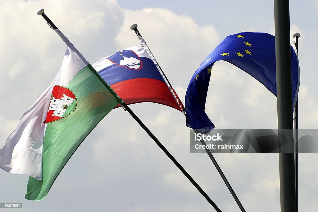 Bandiera della Slovenia - Foto stock royalty-free di A forma di stella