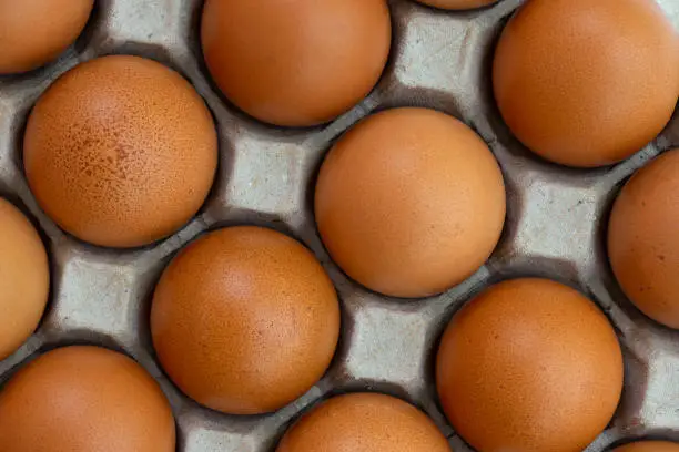 Photo of Brown eggs.