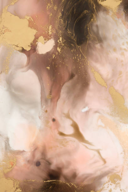istock Creative abstract hand painted background, wallpaper, texture, close-up fragment of acrylic painting on canvas. Modern art. Contemporary art. 962112636