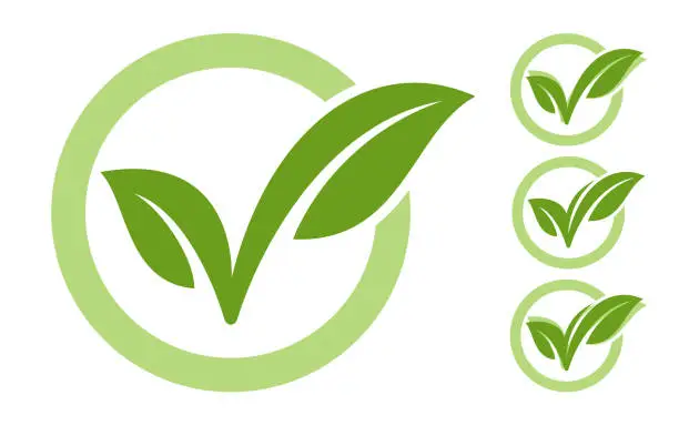 Vector illustration of ECO checkmark icon