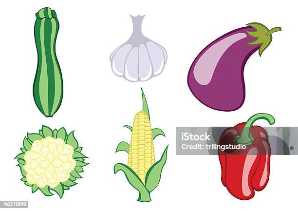 Icônes De Légumes Vecteurs libres de droits et plus d'images vectorielles de Ail - Légume à bulbe - Ail - Légume à bulbe, Aliment, Aliment cru