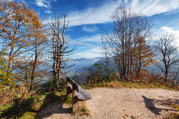 Empty bench on resting spot, Berchtesgaden