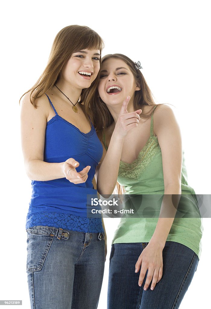 Deux jeunes filles rire - Photo de Adolescence libre de droits