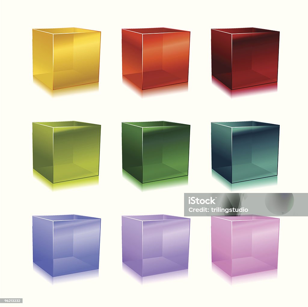 cubes en verre - clipart vectoriel de Abstrait libre de droits