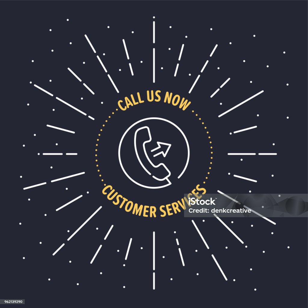 Call Center Sticker Call Center Label Badge Stock Illustration - Download Image Now ...
