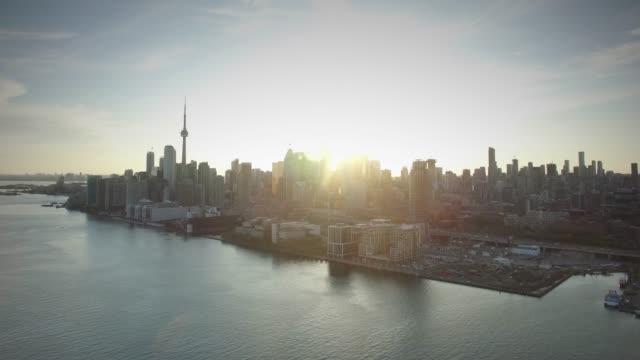 Toronto Canada Aerial Downtown Skyline
