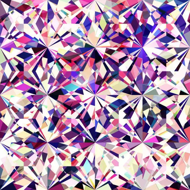 Vector illustration of Seamless colorful diamond texture - crystallic background - vector eps10