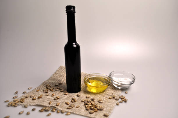istock olive oil, sunflower seeds, nuts and salt 962152240