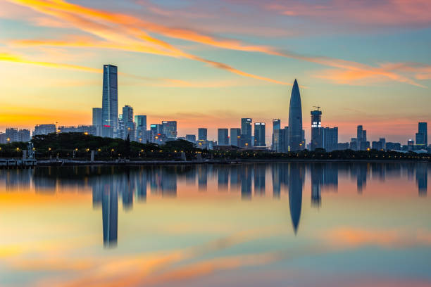 istock Shenzhen Bay Houhai financial district skyline.Shenzhen,China 962156086
