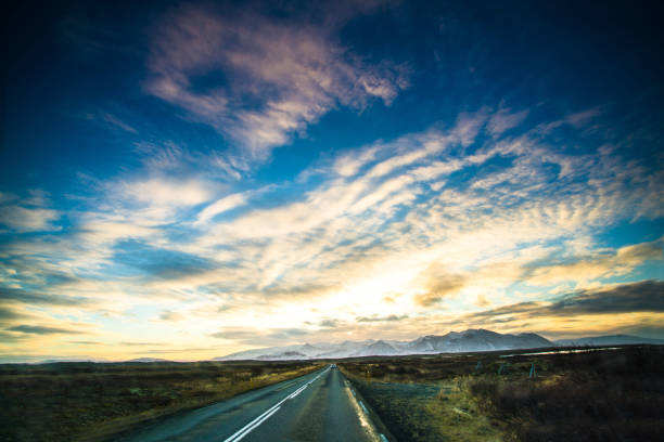Route 1 or Ring Road (Hringvegur), a national road that runs around Iceland and connects most of the inhabited parts of the country