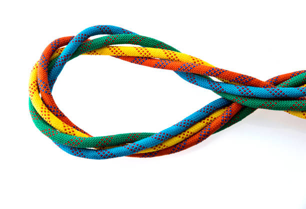 istock Four ropes are together on white background 962162852