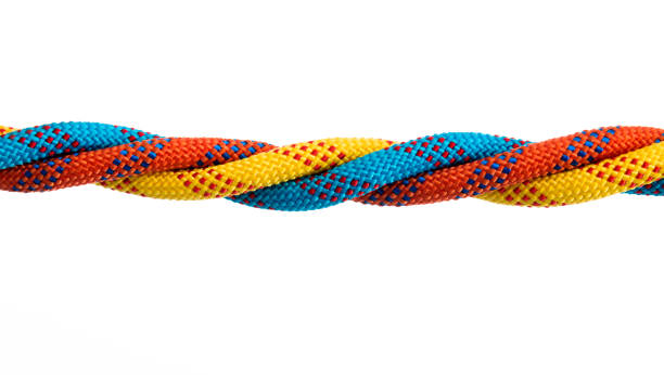 istock Four ropes are together on white background 962162862
