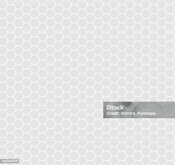 White And Gray Hexagonal Abstract Background Seamless Mosaic Vector Pattern Grunge Overlay Texture Random Lines Vector Illustration Stock Illustration - Download Image Now