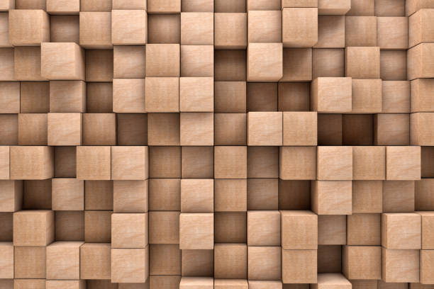 istock Stacked wooden planks, abstract background 962163396