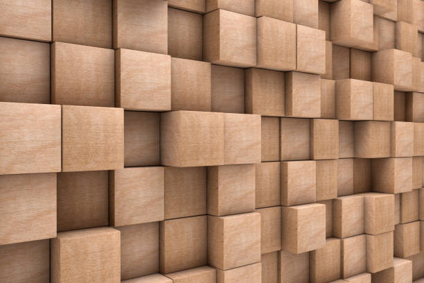 istock Stacked wooden planks, abstract background 962163942
