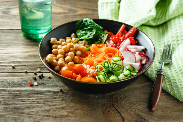 istock Buddha bowl, healthy and balanced food. 962167108