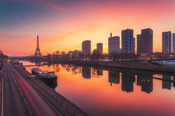 istock Paris skyline at sunrise, France 962173788