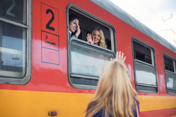 istock Young tourist on railway station 962180130