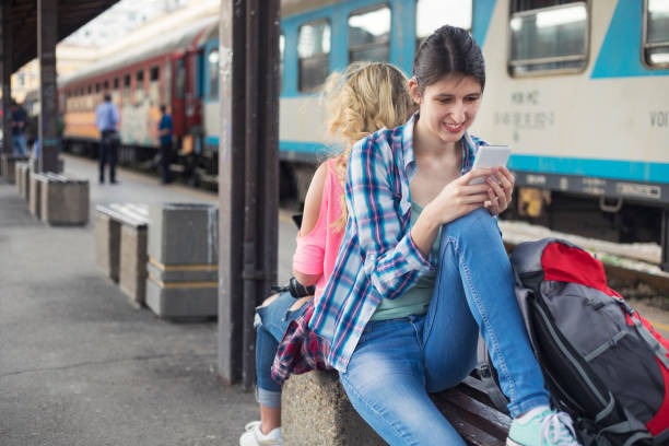 istock Young tourist on railway station 962180304