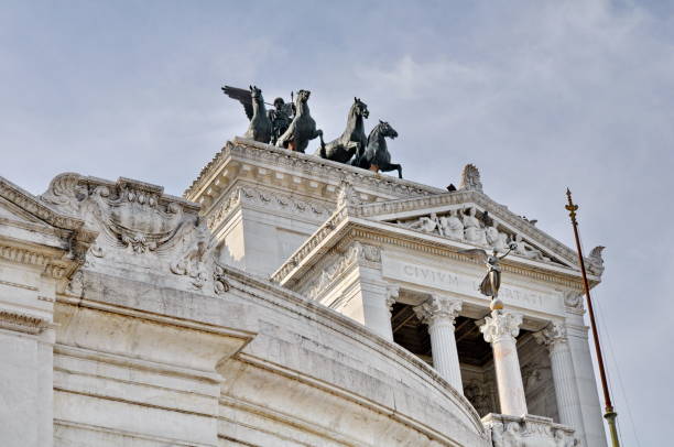 istock Bronze statue of Winged Victory on Vittoriano Emanuele Monument 962180356