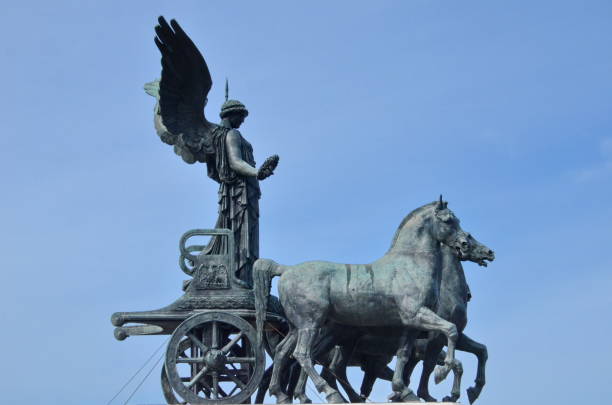 istock Bronze statue of Winged Victory on Vittoriano Emanuele Monument 962180376