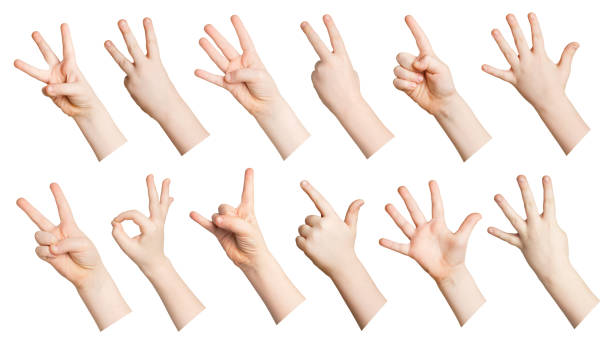 istock Set of child hands showing symbols 962180576