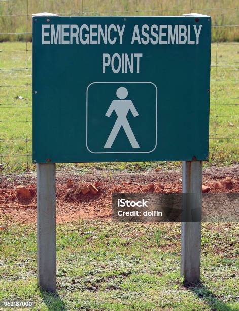 Emergency Assembly Point Color Emergency Assembly Point Sign Stock Photo - Download Image Now ...