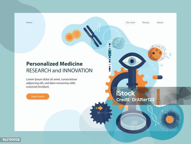 Personalized Medicine Research Innovation Stock Illustration - Download Image Now - Healthcare And Medicine, Science, Medicine