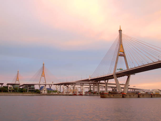 istock Industrial Ring Bridge or Mega Bridge,at night in Bangkok , Thailand 962193748