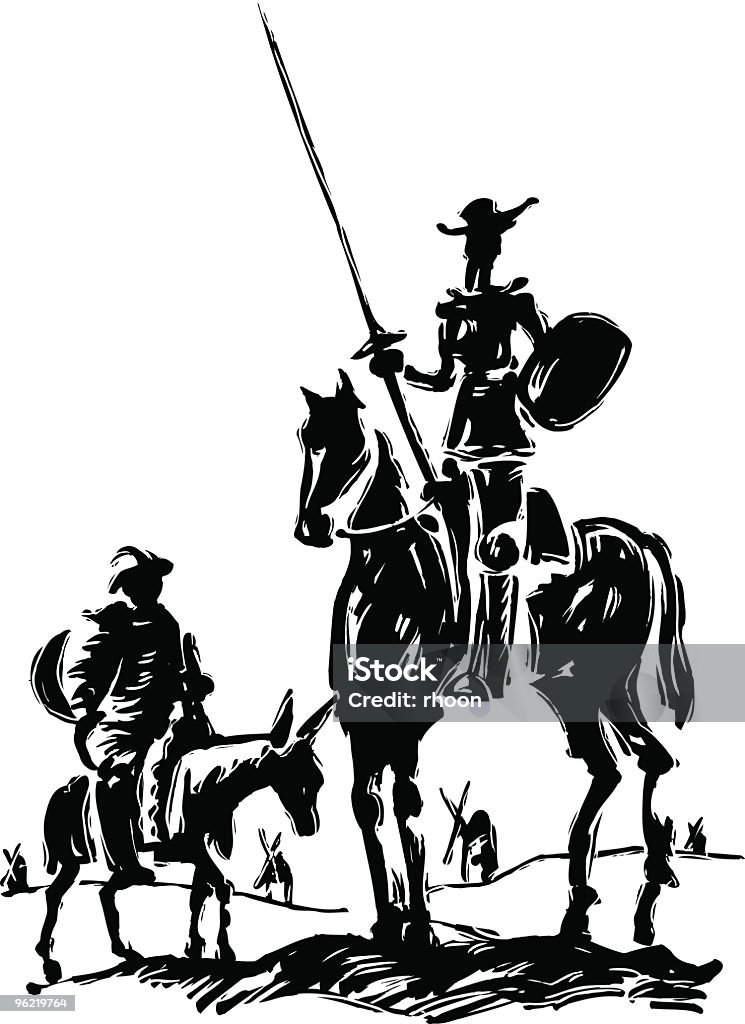 Donkiszot Don - Grafika wektorowa royalty-free (Don Quixote)
