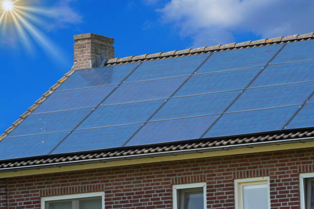 istock A solar system on the roof and the sun 962203990