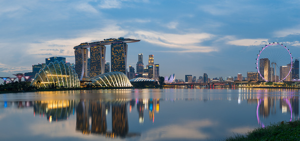Marina bay is one of the most famous area in Singapore which has many landmark