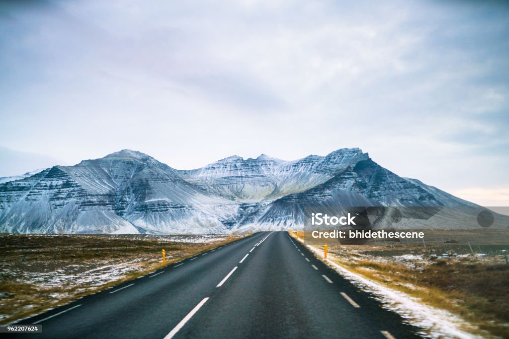 Route 1 or Ring Road (Hringvegur) of Iceland Route 1 or Ring Road (Hringvegur), a national road that runs around Iceland and connects most of the inhabited parts of the country Iceland Stock Photo