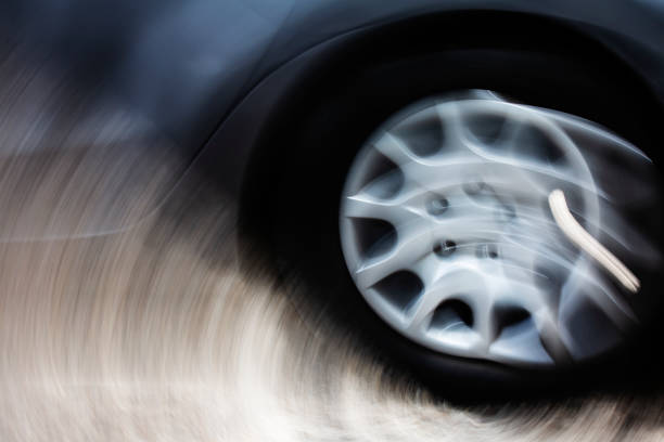 istock Abstract motion blur effect. Car on the road 962208454