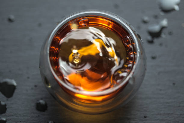 istock Taiwanese black tea in a glass teacup 962211332