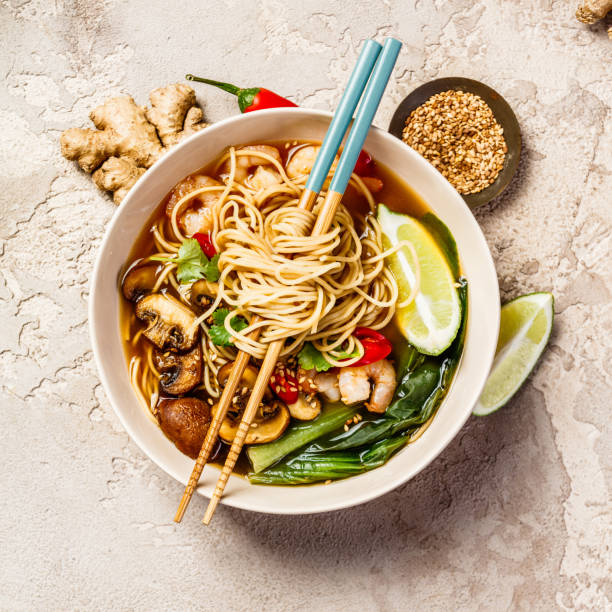 istock Asian soup with noodles 962215242