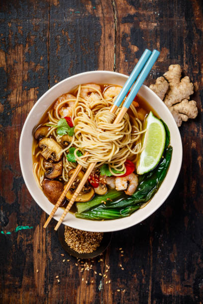 istock Asian soup with noodles 962215302
