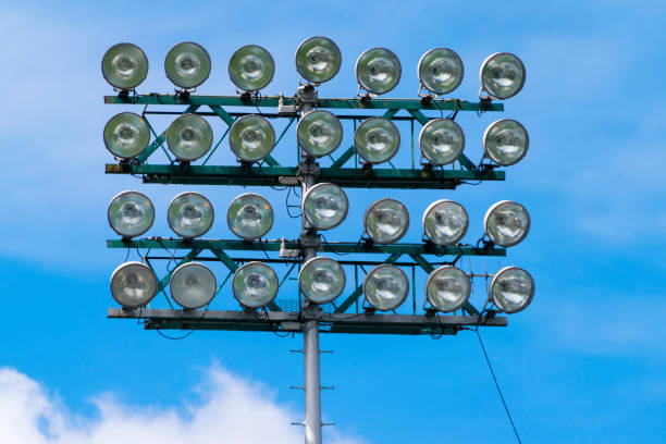 istock Stadium lights and blue sky in Guatemala 962216232