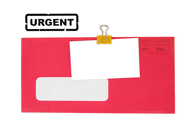 istock red envelope and blank business card 96221670