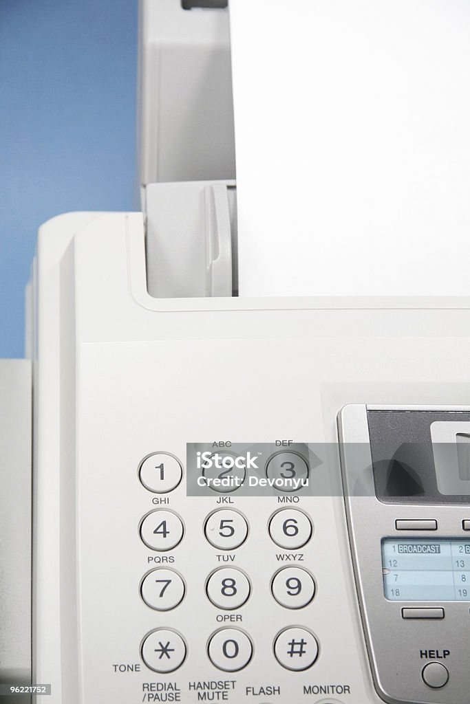 Máquina de fax - Foto de stock de Botón pulsador libre de derechos