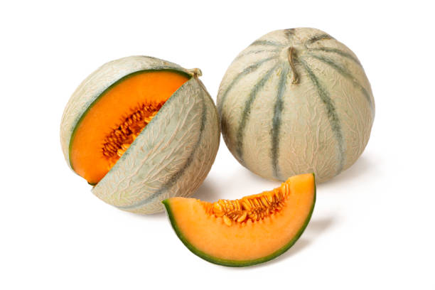 istock Cantaloupe melons isolated on white 962219360