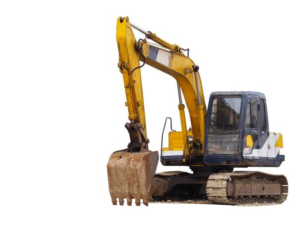 istock Excavator on a white background in an Isolate for design purposes. 962219532