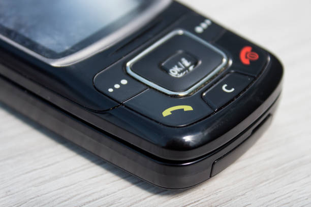 istock An old mobile phone. A key with a green handset in the foreground. 962225910