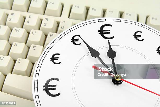 Euro Zeit Ist Geld Stockfoto und mehr Bilder von Computer - Computer, Computertastatur, EU-Währung