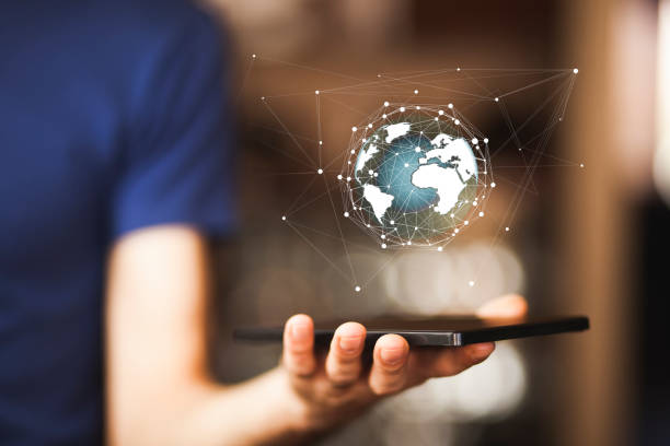istock globe sphere of planet earth displayed on a futuristic interface 962227092