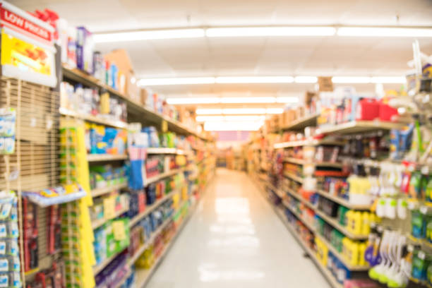istock Abstract blurred laundry products at grocery store in USA 962227150