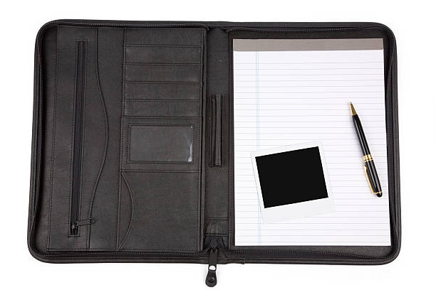 istock black padfolio and letter paper 96222759